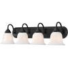 Westinghouse 6301900 Harwell Brushed Nickel Four-Light Indoor Wall Fixture(Matte Black)