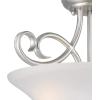 Westinghouse 6306500 Dunmore Two-Light Indoor Semi-Flush, Oil Rubbed Bronze Finish with Frosted Glass, 2, White,Black(Modern)