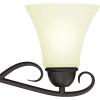 Westinghouse 6306500 Dunmore Two-Light Indoor Semi-Flush, Oil Rubbed Bronze Finish with Frosted Glass, 2, White,Black(Vanity (3-light))