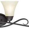 Westinghouse 6306500 Dunmore Two-Light Indoor Semi-Flush, Oil Rubbed Bronze Finish with Frosted Glass, 2, White,Black(Vanity (4-light))