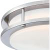 Westinghouse 6307800 32-1/2 inch Oval Energy Star Led Indoor Flush Mount Ceiling Fixture, Brushed Nickel Finish with White Acrylic Shade