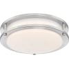 Westinghouse 6307800 32-1/2 inch Oval Energy Star Led Indoor Flush Mount Ceiling Fixture, Brushed Nickel Finish with White Acrylic Shade