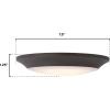 Westinghouse 6321900 Small LED Indoor/Outdoor Dimmable Surface Mount Wet Location, Brushed Nickel Finish with Frosted Lens, No Size(Black/Bronze)