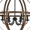 Westinghouse 6328300 Stella Mira Six-Light Indoor Chandelier, Brushed Nickel Finish, 6(Barnwood and Oil Rubbed Bronze)