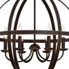 Westinghouse 6328300 Stella Mira Six-Light Indoor Chandelier, Brushed Nickel Finish, 6(Oil Rubbed Bronze with Highlights)