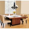 Westinghouse 6331900 Barnwell Five-Light Indoor Chandelier, Textured Iron and Barnwood Finish with Clear Hammered Glass