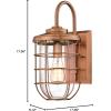 Westinghouse 6347900 Ferry One-Light Outdoor Wall Fixture, Washed Copper Finish with Clear Seeded Glass,(Washed Copper)