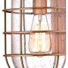 Westinghouse 6347900 Ferry One-Light Outdoor Wall Fixture, Washed Copper Finish with Clear Seeded Glass,(Washed Copper)