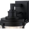 Westinghouse 6358800 Armin One-Light, Textured Black Finish with Barnwood Accents and Clear Seeded Glass OUTDOOR WALL Fixture,(Textured Black with Motion Sensors)