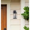Westinghouse 6358800 Armin One-Light, Textured Black Finish with Barnwood Accents and Clear Seeded Glass OUTDOOR WALL Fixture,(Textured Black with Motion Sensors)