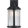 Westinghouse 6358800 Armin One-Light, Textured Black Finish with Barnwood Accents and Clear Seeded Glass OUTDOOR WALL Fixture,(Textured Black with Motion Sensors)