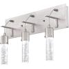 Westinghouse 6372100 Cava Three-Light, 22-Watt LED Indoor Bathroom Vanity Light Fixture, Brushed Nickel Finish with Bubble Glass