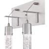Westinghouse 6372100 Cava Three-Light, 22-Watt LED Indoor Bathroom Vanity Light Fixture, Brushed Nickel Finish with Bubble Glass