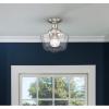 Westinghouse 6573200 Scholar 9-Inch, One-Light Indoor Semi-Flush Mount Ceiling Fixture, Brushed Nickel Finish with Clear Glass