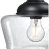 Westinghouse 6578300 Scholar 9 inch Vintage One-Light Semi-Flush Mount Outdoor Ceiling Light Fixture Textured Black Finish, White Opal Glass(Textued Black with Clear Seeded Glass)