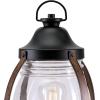 Westinghouse 6578800 Canyon Rustic One-Light Outdoor Post Top Light Fixture Textured Black and Barnwood Finish, Clear Glass(Textured Black)