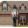 Westinghouse 6578800 Canyon Rustic One-Light Outdoor Post Top Light Fixture Textured Black and Barnwood Finish, Clear Glass(Textured Black)