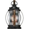 Westinghouse 6578800 Canyon Rustic One-Light Outdoor Post Top Light Fixture Textured Black and Barnwood Finish, Clear Glass(Textured Black W/ Barnwood)