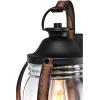 Westinghouse 6578800 Canyon Rustic One-Light Outdoor Post Top Light Fixture Textured Black and Barnwood Finish, Clear Glass(Textured Black W/ Barnwood)
