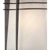 Westinghouse 6674100 Senecaville One-Light Exterior Wall Lantern, Weathered Bronze Finish on Steel with White Alabaster Glass
