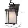 Westinghouse 6674100 Senecaville One-Light Exterior Wall Lantern, Weathered Bronze Finish on Steel with White Alabaster Glass