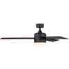 Westinghouse 7205900 Alta Vista, Modern LED Ceiling Fan with Light and Remote Control, 52 Inch, Matte Black Finish, Opal Frosted Glass(Matte Black)