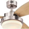 Westinghouse 7221600 Alloy Ceiling Fan, 42 Inch(Brushed Nickel w/ Beech Blades)