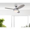 Westinghouse 7221600 Alloy Ceiling Fan, 42 Inch(Brushed Nickel w/ Weathered Oak Blades)