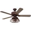 Westinghouse 74001B00 Vintage-Style Barnett, Smart WiFi Ceiling Fan Compatible with Amazon Alexa and Google Home with LED Light, Remote Control, 48 Inch, Barnwood Finish, Cage Shade(App Control)