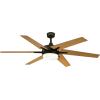 Westinghouse 74002B00 Transitional Cayuga, Smart WiFi Ceiling Fan Compatible with Amazon Alexa and Google Home with LED Light, Remote Control, 60 Inch, Black-Bronze Finish, Frosted Opal Glass(Black-Bronze)