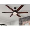 Westinghouse 74002B00 Transitional Cayuga, Smart WiFi Ceiling Fan Compatible with Amazon Alexa and Google Home with LED Light, Remote Control, 60 Inch, Black-Bronze Finish, Frosted Opal Glass(Black-Bronze)