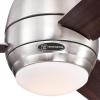 Westinghouse 74004B00 Contemporary Halley, Smart WiFi Ceiling Fan Compatible with Amazon Alexa and Google Home with LED Light, Indoor/Outdoor, 44 Inch, Black-Bronze Finish, Frosted Opal Glass(Brushed Nickel)