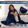 Westinghouse Electric Blanket Heated Throw, Super Cozy Luxury Faux Fur & Sherpa with 6 Heating Levels & 2-10 Hours Auto Off, Fast Heating & Overheat Protection, 50×60 Inch, Burgundy(Navy)
