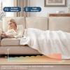 Westinghouse Electric Blanket Throw Size, Soft Plush Sherpa Heated Blanket with 6 Heating Levels & 2-10 Hours Auto-Off, Machine Washable, 50×60 inches, Rust(Ivory)