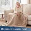 Westinghouse Electric Blanket Throw Size, Soft Plush Sherpa Heated Blanket with 6 Heating Levels & 2-10 Hours Auto-Off, Machine Washable, 50×60 inches, Rust(Camel)