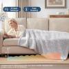 Westinghouse Electric Blanket Throw Size, Soft Plush Sherpa Heated Blanket with 6 Heating Levels & 2-10 Hours Auto-Off, Machine Washable, 50×60 inches, Rust(Grey)