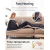 Westinghouse Electric Snuggle Throw Blankets with Foot Pocket, Wearable Heated Blanket with Sleeves, 6 Heating Levels & 2 to 10 Hours Heating Time Settings, 50 * 70″+18″, Grey(Grey&ivory)