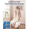 Westinghouse Electric Snuggle Throw Blankets with Foot Pocket, Wearable Heated Blanket with Sleeves, 6 Heating Levels & 2 to 10 Hours Heating Time Settings, 50 * 70″+18″, Grey(Beige&ivory)