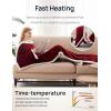 Westinghouse Electric Snuggle Throw Blankets with Foot Pocket, Wearable Heated Blanket with Sleeves, 6 Heating Levels & 2 to 10 Hours Heating Time Settings, 50 * 70″+18″, Grey(Christmas Red&ivory)