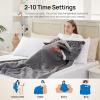 Westinghouse Electric Snuggle Throw Blankets with Foot Pocket, Wearable Heated Blanket with Sleeves, 6 Heating Levels & 2 to 10 Hours Heating Time Settings, 50 * 70″+18″, Grey(Light Grey&ivory)