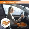 Westinghouse Heated Car Blanket, 12-Volt Electric Blanket for Car, Truck, SUV, RV, Portable Heated Throw for Camping, Red Buffalo Plaid, 59″ x 43”(Orange Plaid)