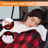 Westinghouse Heated Car Blanket, 12-Volt Electric Blanket for Car, Truck, SUV, RV, Portable Heated Throw for Camping, Red Buffalo Plaid, 59″ x 43”(Red Buffalo Plaid)