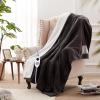 Westinghouse Heated Throw Blanket, Soft Flannel to Sherpa Electric Throw with 6 Heating Levels, 2-10 Hours Time Settings, Fast Heating, Machine Washable 50×60 Inch, Light Grey(Charcoal)