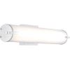 Westinghouse Lighting 6112100 Ashwin Transitional One-Light, 25 Watt Dimmable LED Indoor Wall Fixture with Color Temperature Selection, Brushed Nickel Finish, White Frosted Shade