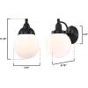 Westinghouse Lighting 6121400 Eddystone Traditional One Light Outdoor Wall Fixture with Dusk to Dawn Sensor, Matte Black Finish, White Opal Glass(Matte Black with Dusk to Dawn Sensor)