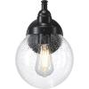 Westinghouse Lighting 6121400 Eddystone Traditional One Light Outdoor Wall Fixture with Dusk to Dawn Sensor, Matte Black Finish, White Opal Glass(Matte Black)