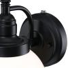Westinghouse Lighting 6121400 Eddystone Traditional One Light Outdoor Wall Fixture with Dusk to Dawn Sensor, Matte Black Finish, White Opal Glass(Matte Black with Dusk to Dawn Sensor)