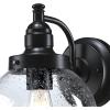 Westinghouse Lighting 6121400 Eddystone Traditional One Light Outdoor Wall Fixture with Dusk to Dawn Sensor, Matte Black Finish, White Opal Glass(Matte Black)