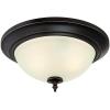 Westinghouse Lighting 6304800 Harwell Two-Light Indoor Flush Mount, Amber Bronze Finish with Frosted Glass Rubbed(Amber Rubbed Bronze)