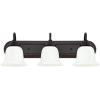 Westinghouse Lighting 6304800 Harwell Two-Light Indoor Flush Mount, Amber Bronze Finish with Frosted Glass Rubbed(Amber Rubbed Bronze)